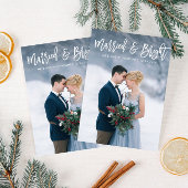 Merried & Bright huwelijksaankondiging Bedankkaart