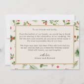 Merried Merry Pas getrouwd Dank Kerstmis Feestdagenkaart (Achterkant)