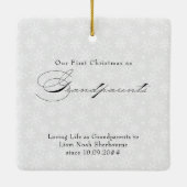 Merrier as Grandouders Vertical Photo Snowflake Keramisch Ornament (Achterkant)