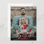 Merrier bij volledige aftapfoto Merry Kerstmis  Feestdagenkaart (Voorkant / Achterkant)