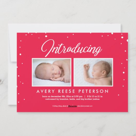 Merrier Christmas Baby Aankondiging Vakantie Kaart (Achterkant)