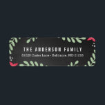 Merrier Christmas Holiday retour adreslabels Etiket<br><div class="desc">Voeg met onze adresetiketten voor moderne feestdagen een afwerking toe aan uw e-mails. Overeenkomende vakantiekaarten,  cadeaulabels voor vakantiekaarten en meer zijn beschikbaar op berryberrysweet.com</div>