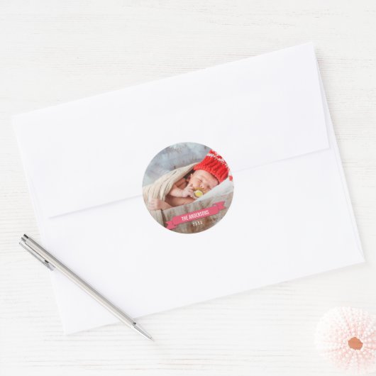 Merrier Kerst Vakantie Foto Sticker (Envelop)