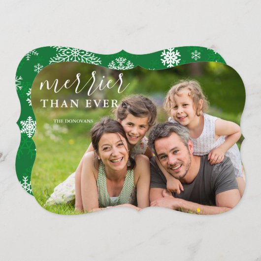 Merrier: Kerstmis ooit Feestdagenkaart (Voorkant / Achterkant)