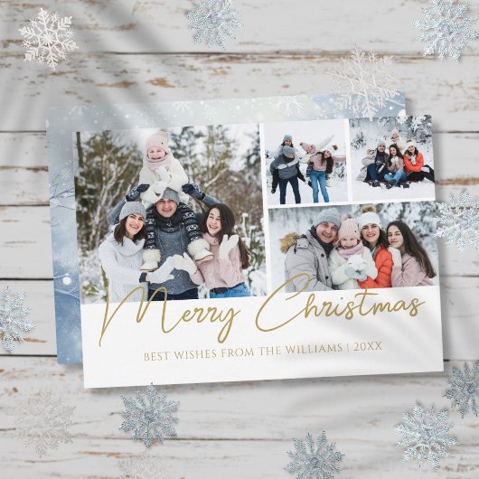 Merrier kerstscript 4 foto kerst feestdagenkaart
