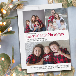 Merrier Little Kerst3 Foto New Baby Feestdagenkaart