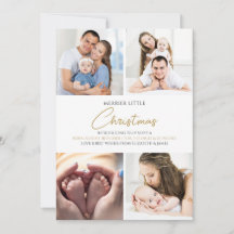 Merrier Little kerstfoto Birth Announounement