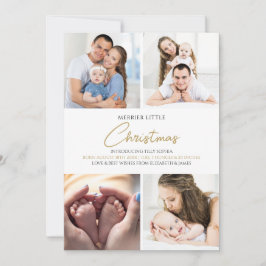 Merrier Little kerstfoto Birth Announounement Feestdagenkaart