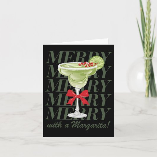 Merrier met een Margarita kerst Drink Margar Kaart (Voorkant)