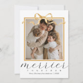 Merrier Samen Foto Elegante Kerstmis Feestdagenkaart (Voorkant)
