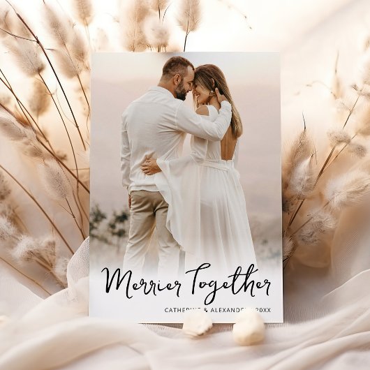 Merrier Samen Foto Kerst Feestdagenkaart