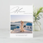 Merrier Samen Pas getrouwd Bestemming Kerst Feestdagenkaart (Staand voorkant)