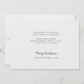 Merrier Script Holiday Birth Announcement Card Aankondiging (Achterkant)