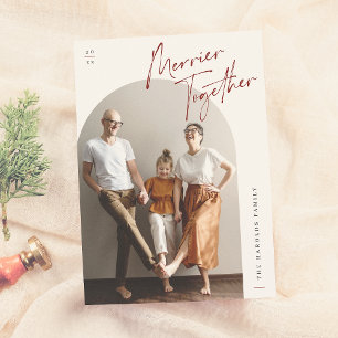 Merrier Together Arch Foto Kerst Feestdagen Kaart