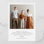 Merrier Together Arch Foto Kerst Folie Feestdagenkaart (Achterkant)