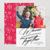 Merrier Together Minimalist Foto Kerstmis Feestdagenkaart (Voorkant / Achterkant)