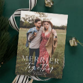 Merrier Together Script-kerstfoto Kaart