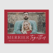 Merrier Together Script Photo Merry Kerstcard (Voorkant)