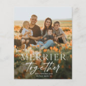 Merrier Together Script Photo Merry Kerstcard (Voorkant)
