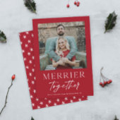Merrier Together Script Photo Merry Kerstry Kaart