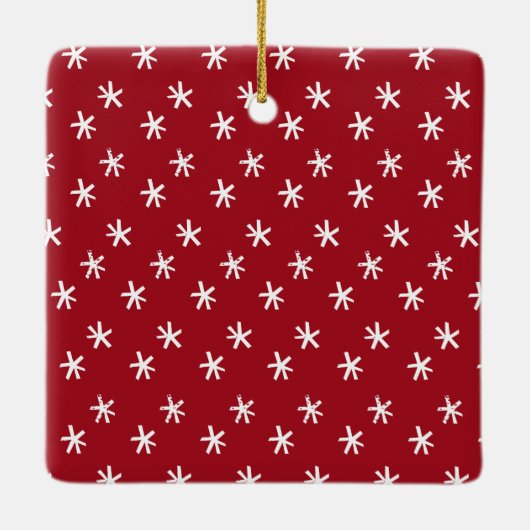 Merrier Together Script Photo Merry Kerstry Keramisch Ornament (Achterkant)