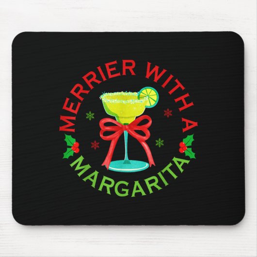 Merrier With A Margarita Christmas Drinking Margar Muismat (Voorkant)