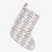 Merrier with Mimosas Christmas Prosecco Wine Party Kleine Kerstsok (Voorkant (Hangend))