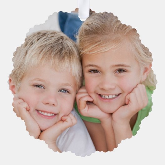 Merriest Christmas 2 foto's Vakantie Ornament Kaart (Achterkant)