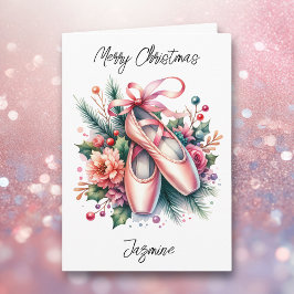 Merriest Christmas Ballet en Kleurplaten Page Girl Kaart