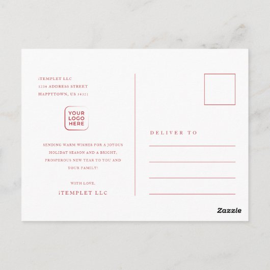 Merriest Christmas Bedrijfsfoto Briefkaart (Achterkant)