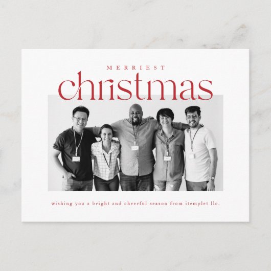 Merriest Christmas Bedrijfsfoto Briefkaart (Voorkant)