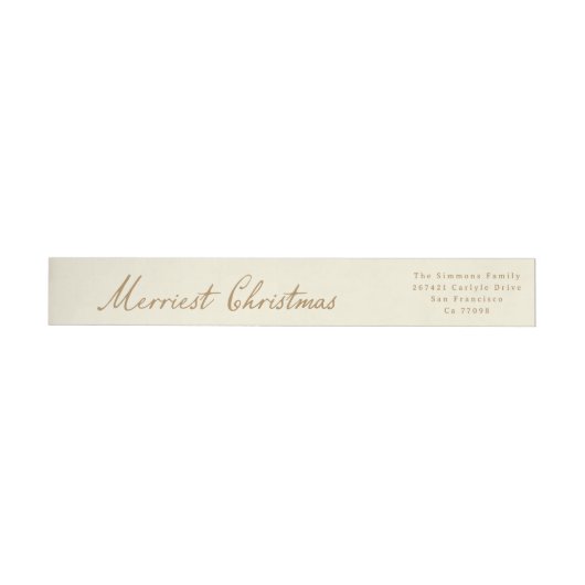 Merriest Christmas Cream Holiday Retouradres (Individueel)