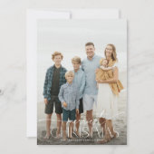 Merriest Christmas Elegant Holiday Photo Card Feestdagenkaart (Voorkant)