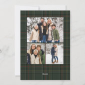 Merriest Christmas elegant hunter green photo Feestdagenkaart (Achterkant)