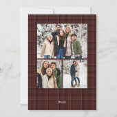 Merriest Christmas elegant maroon photo Feestdagenkaart (Achterkant)