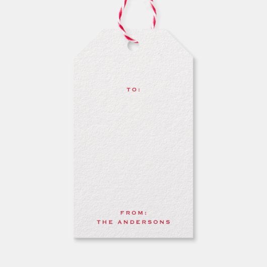 Merriest Christmas Elegant Typography Holiday  Cadeaulabel (Achterkant)