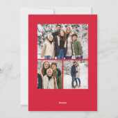 Merriest Christmas elegante rode foto Feestdagenkaart (Achterkant)