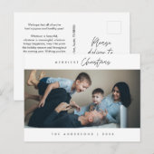 Merriest Christmas Familie Foto, Gezellig Geluk Briefkaart (Voorkant / Achterkant)