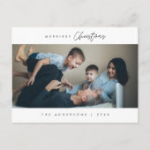 Merriest Christmas Familie Foto, Gezellig Geluk Briefkaart (Voorkant)