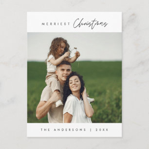 Merriest Christmas Familie Foto, Outdoor Natuur Briefkaart