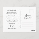 Merriest Christmas Family Foto, Kerstbal Briefkaart (Achterkant)