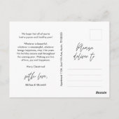 Merriest Christmas Family Foto, Moderne Romance Briefkaart (Achterkant)