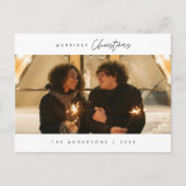 Merriest Christmas Family Foto, Moderne Romance Briefkaart (Voorkant)