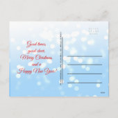 Merriest Christmas Family Foto Sneeuwvlokken Sterr Feestdagenkaart (Achterkant)