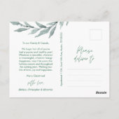 Merriest Christmas Family Foto, Waterverf Krans Briefkaart (Achterkant)