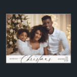 Merriest Christmas Family Foto, Winter Happiness Briefkaart<br><div class="desc">Vrolijkste kerst. Vier het seizoen met deze familiefoto gezellig vrolijk briefkaart winter en nieuwjaar Het is volledig aanpasbaar en gepersonaliseerd met uw eigen begroetingsberichten. Voeg uw retouradres toe voor eenvoudige verzending. Het is eenvoudig, gemakkelijk, maar modern gezellig en feestelijk. Dit is het ideale briefkaart om uw vakantiewensen door te geven....</div>