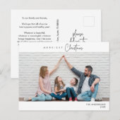 Merriest Christmas Family Foto, Winter Happiness Briefkaart (Voorkant / Achterkant)