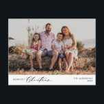 Merriest Christmas Family Foto, Winter Happiness Briefkaart<br><div class="desc">Vrolijkste kerst. Vier het seizoen met deze familiefoto gezellig vrolijk briefkaart winter en nieuwjaar Het is volledig aanpasbaar en gepersonaliseerd met uw eigen begroetingsberichten. Voeg uw retouradres toe voor eenvoudige verzending. Het is eenvoudig, gemakkelijk, maar modern gezellig en feestelijk. Dit is het ideale briefkaart om uw vakantiewensen door te geven....</div>