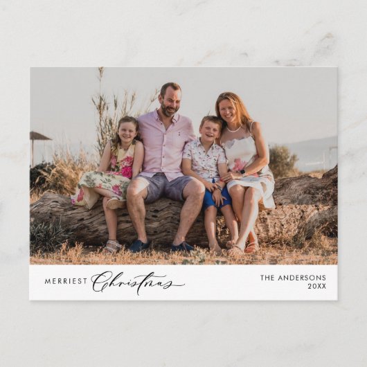 Merriest Christmas Family Foto, Winter Happiness Briefkaart (Voorkant)