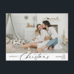 Merriest Christmas Family Foto, Winter Happiness Briefkaart<br><div class="desc">Vrolijkste kerst. Vier het seizoen met deze familiefoto gezellig vrolijk briefkaart winter en nieuwjaar Het is volledig aanpasbaar en gepersonaliseerd met uw eigen begroetingsberichten. Voeg uw retouradres toe voor eenvoudige verzending. Het is eenvoudig, gemakkelijk, maar modern gezellig en feestelijk. Dit is het ideale briefkaart om uw vakantiewensen door te geven....</div>